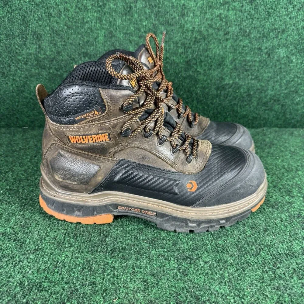 Wolverine Overpass Men’s Size 8 EW Comp Toe Waterproof Work Boots EXTRA WIDE